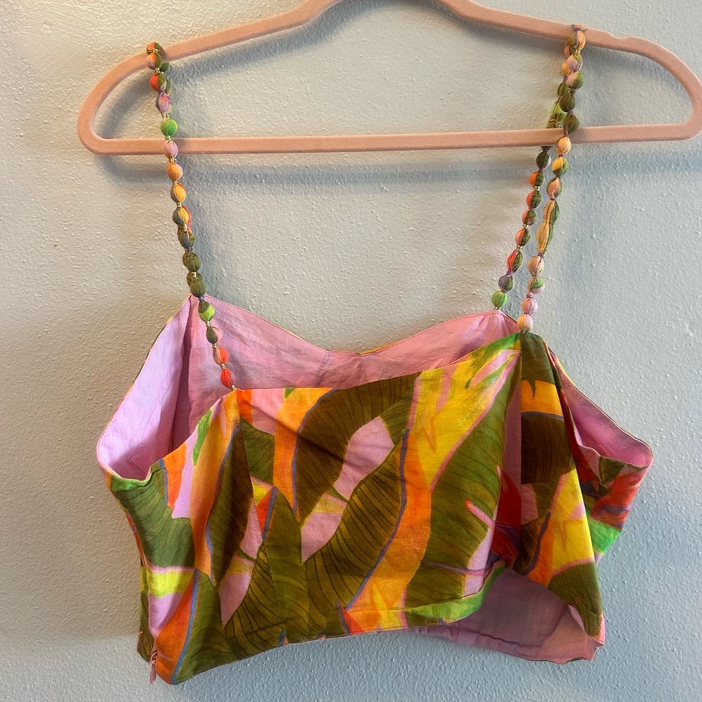 FARM Rio Structured Tropical Crop Top - Picture 5 of 10